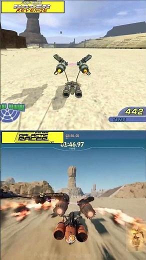 Star Wars Galactic Racer vs Star Wars Racer Revenge Early Graphics Comparison