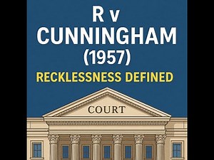 R v Cunningham (1957) Case Brief – Recklessness Defined in Criminal Law