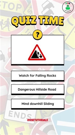 Which Does this Warning Sign Means? Quiz#4 #shorts #roadsigns #safetysigns