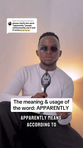 Understanding the Meaning of 'Apparently' in English