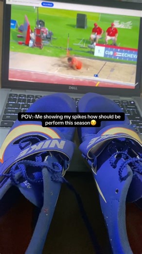 I'm showing my spikes how should be perform this season #longjump