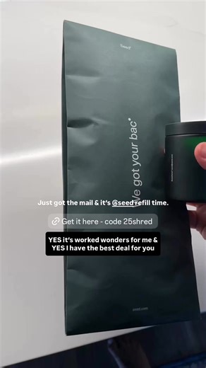 13K views | Just got my Seed DS-01® Daily Synbiotic refill in the mail. I have been taking Seed's pre and probiotic consistently for two and a half years. The benefits have been insane - highly recommend to help you stay regular.  | Shred Happens | Facebook