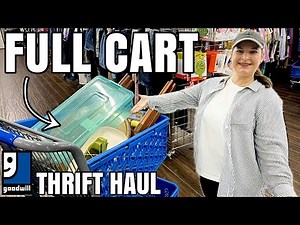 NEVER SEEN ANY THIS SIZE! I FILLED THE CART! Incredible Goodwill & Antique Thrift Haul