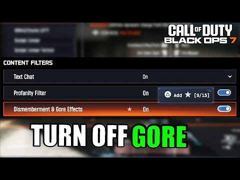 COD BLACK OPS 7 HOW TO TURN OFF Gore - Call of Duty BO7 Content Filter Guide Profanity Text Filter