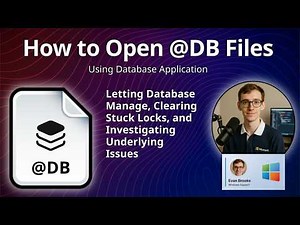 How to Open @DB Files (Database Lock)