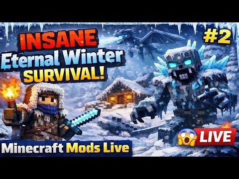 ❄️ INSANE Eternal Winter Survival! | Minecraft Mods Live 😱🔥 #2