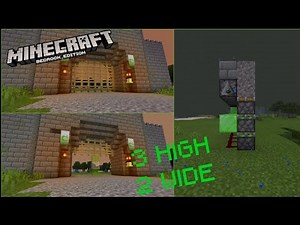 Minecraft Bedrock 3 High Castle Gate / Portcullis ( Tutorial ) MCPE / Windows 10 / Console
