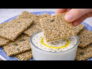 Easy Crispy Crackers! Just Mix Seeds | Healthy Snack!