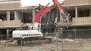 Crews demolish old YMCA building in Davenport