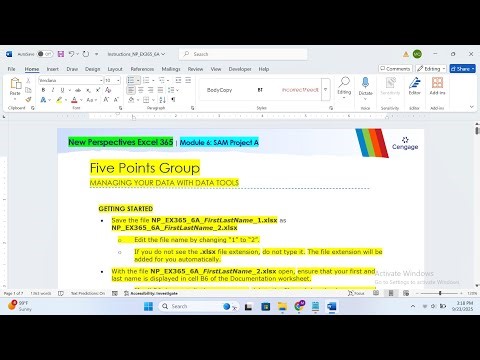 New Perspectives Excel 365 Module 6 SAM Project A Five Points Group | NP_EX365_6A