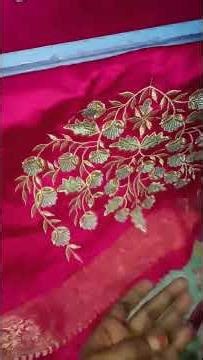 new computer embroidery designs # beautiful leaf🌿work # pls subscribe to my Chanel #viral videos #😊🥰