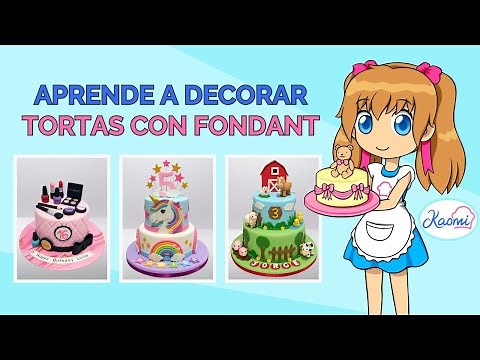 Learn how to decorate cakes with fondant 🎂✨ || Kaomi Tutoriales