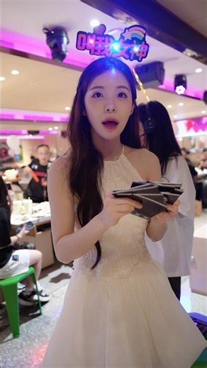 Finally waited for Dahye to come and give out gifts! Our table was the grand finale and we're you...