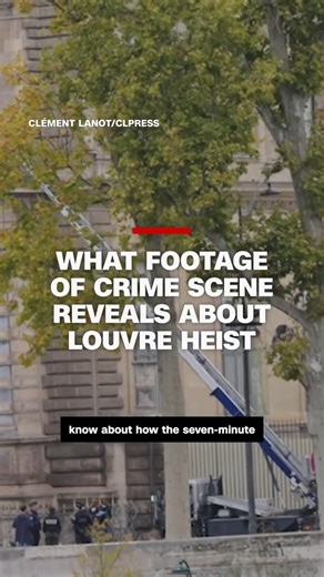 Video from the crime scene outside the Louvre in Paris appears to show the tools used by thieves who broke into the museum on Sunday, stealing an “inestimable” value of jewels. https://cnn.it/47yQHjs | CNN International