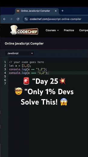 🚀 JavaScript Output Challenge – Day 25 🔥 | Only 1% Can Guess This Right 🤯 | JS Trick Question 💻