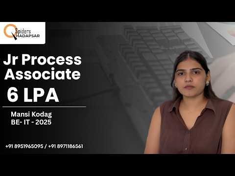 Watch This Success Story | Mansi Kodag Placed as Jr Process Associate Executive