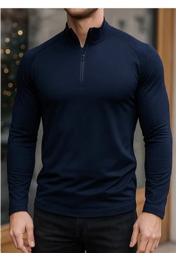 Men's Plain Zipper Mock Neck Sweathirt #tiktokshopblackfriday #ootd #spotlightfinds #mensfashionwear #sweatshirt