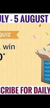 Amazon Prime Day Quiz Answers Today | Win 50000 Amazon Pay Balance | 24 July 2020