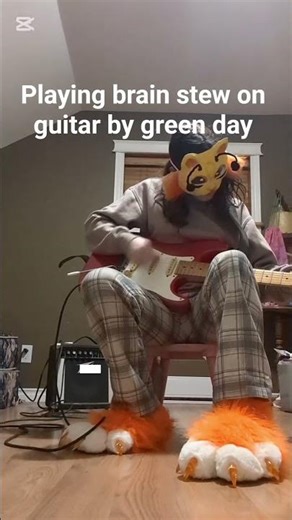 playing brain stew on guitar by green day #rock #guitar #greenday #therianmask #therian