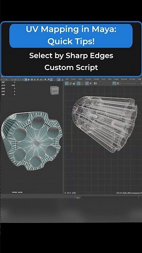 Select Sharp Edges in Maya with This Simple Script! #3dmodeling #autodeskmaya #gamedev