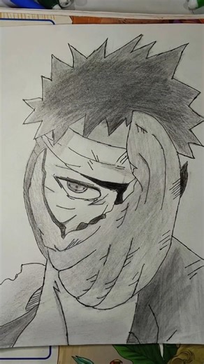 Obito uchiha drawing #art #naruto 🥺
