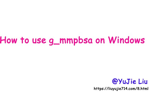 How to use g_mmpbsa on Windows