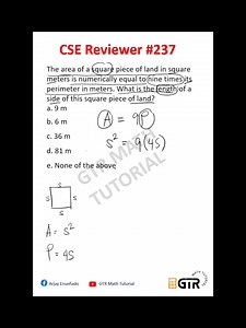 4.3K views · 57 reactions | Civil Service Exam Reviewer #237 #arjayensenado #gtrmathtutorial #civilserviceexam | Math Tutorial by Arjay Enseñado | Facebook