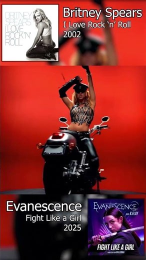 Evanescence & Britney Spears - I Love Rock n Roll | Fight Like a Girl (Shorts Mashup Video) Pt2
