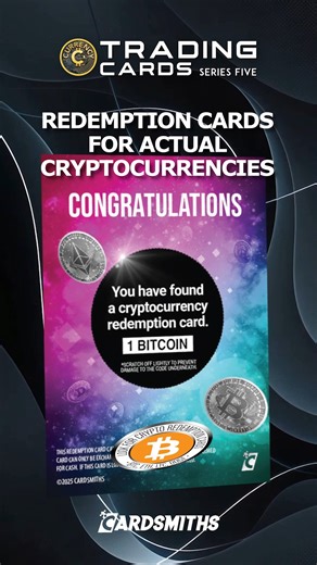 Cardsmiths | Find MANY Full 1 Bitcoin, Partial Bitcoin, Ethereum and more 🤑when you scratch the randomly included Crypto Redemption Cards in Currency... | Instagram