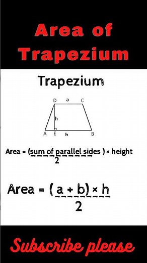Area of Trapezium || basic maths