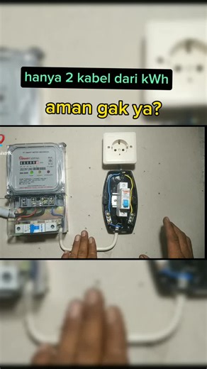hanya 2 kabel dari kWh listrik aman gak ya? #intalsilistrikuntukrumah kunjungi juga di YouTube channel listrik linknya ada di Bio profil