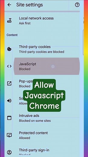 Allow sites to run Javascript on Chrome #javascript #shorts