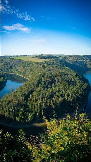 🇩🇪 SAALESCHLEIFE - Panorama über den Naturpark Thüringer Schiefergebirge am Hohenwarte Stausee PASKA