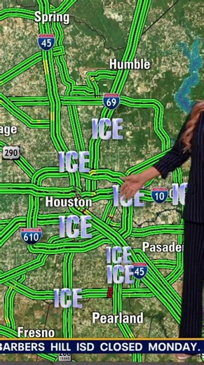 Coco Dominguez shows where icy road conditions are being reported on Houston Transtar and takes a closer look at I-10 highways. Link in comments for all reported icy roads and road closures. | FOX 26 Houston