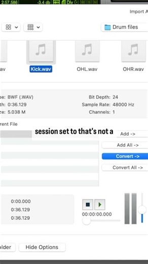 How to change the sample rate of audio when importing into Pro Tools #mixinglessons #protools