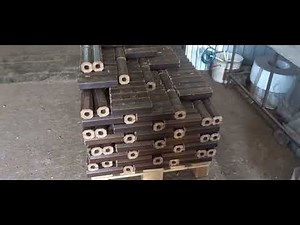 Production cycle of fuel wood briquettes to the type Pini-kay
