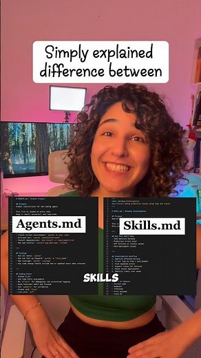 Difference - agents.md vs skills.md (simply explained) #agent #skills #claude