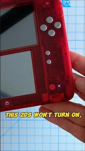 Fixing a crystal red 2DS that won’t turn on (easy fix) #nintendo #2ds #3ds