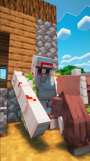 Helping Iron Golem… But Everything Went Wrong 😭💀 #minecraft #memes