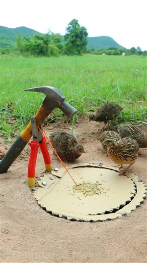 Creative DIY Trap Technique - quick bird trap #shorts
