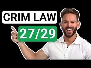 Criminal Law: Self-Defense & Castle Doctrine (Justification of the Use of Deadly Force)