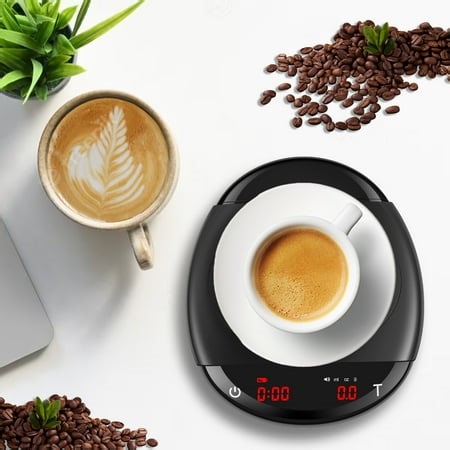NUAHRHY Digital Coffee Scale with Timer and Tare Function Rechargeable Espresso Scale 0.1g High Precision Smart Scale Portable Kitchen Scale for Food Cooking Measuring Black - Walmart.ca
