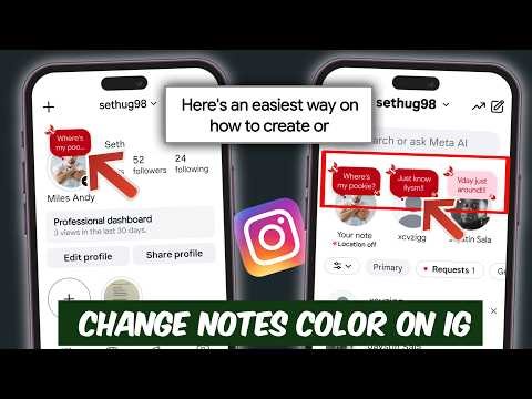 Instagram Notes Color Change to Red Pink 2026 | How to Change Instagram Notes Color to Red Pink 2026