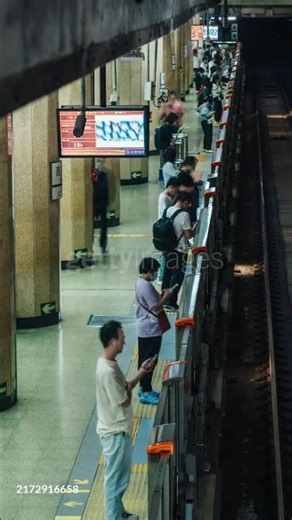 T/L Metro Train Station / Beijing, China - 4K stock video