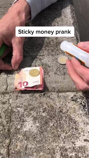 Sticky money prank tramore #foryou #fyp #foryoupage #comedy #prank #funny
