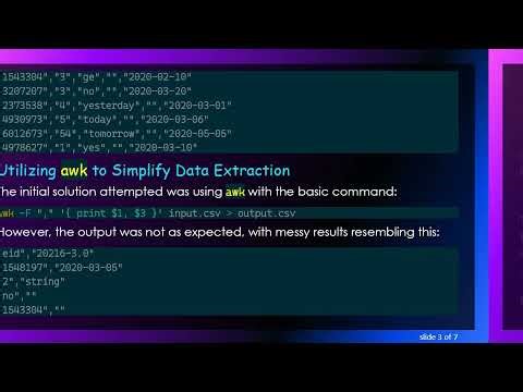 Mastering CSV Manipulation: Using awk to Extract Desired Columns