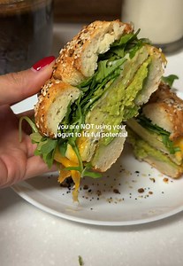 Greek Yogurt Bagel Sando Recipe in Air Fryer