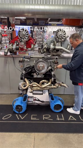 powerhausvw on Instagram: "Final load cycles on Steve Clarke’s #powerhausbuilt 2387cc VW Engine. This one will be going into a 1967 VW Bug. Dual 48IDF Weber Carburetors, 1 3/4 stainless @genuinea1 exhaust system, Bernie Bergmann Porsche style shroud, Shockwave Billet Distributor, @partsbymst Billet Valve Covers Follow Powerhausvw YouTube for more videos ☎️ 310-328-2746 additional information powerhausvw.com for new engine pricing and options"