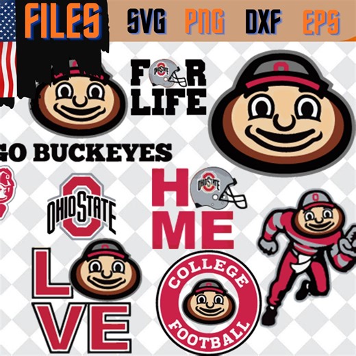 Buckeyes SVG Bundle - Ohio State, Football Cricut Files, Printable College Designs, Instant Download - Etsy