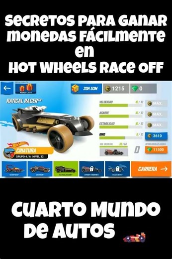 SECRETOS PARA GANAR MONEDAS 😱 en HOT WHEELS RACE OFF🔥 - P4!